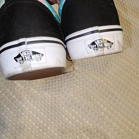 VANS EUC WOMEN'S SIZE 7 ( like new) OFF THE WALL LACE UP TIE DYE SNEAKERS SHOES - Picture 9 of 10